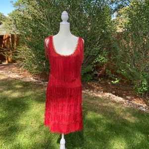 Red flapper dress size medium